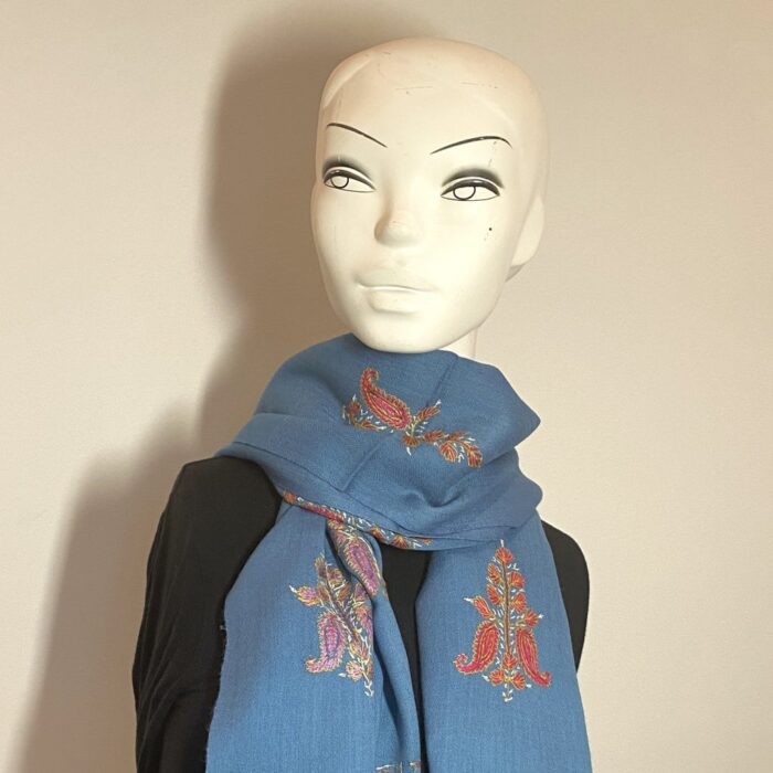 Blue Double Wool Shawl