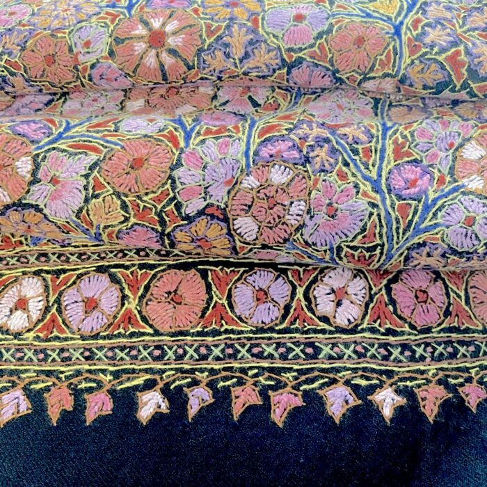 Aeris black wool shawl