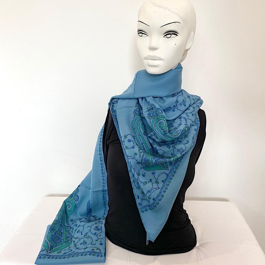 Azul wool shawl